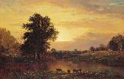 Alfred Thompson Bricher Sunset in the Catskills Sweden oil painting artist